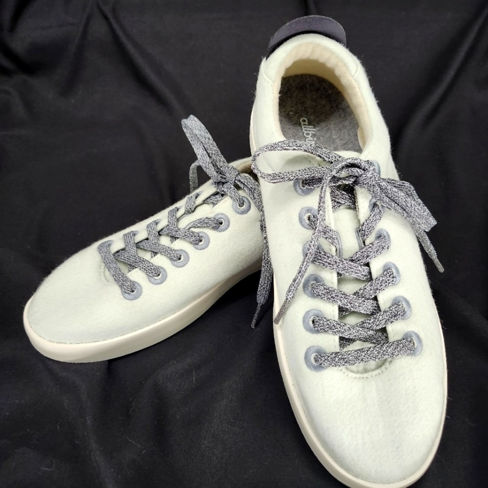 Allbirds Mens Wool Pipers Shoes Size 9 Cream White Low Top Sustainable Sneakers